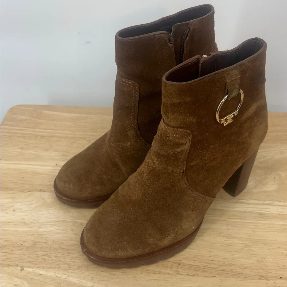 Tory Burch Brown Suede Ankle Boots